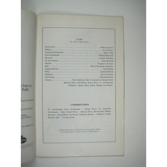 Enemy of the People Stagebill 1980 Henrik Isben Arthur Miller Mosher Goodman - Picture 4 of 6